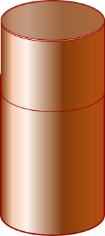 茶筒(銅製)のイラスト