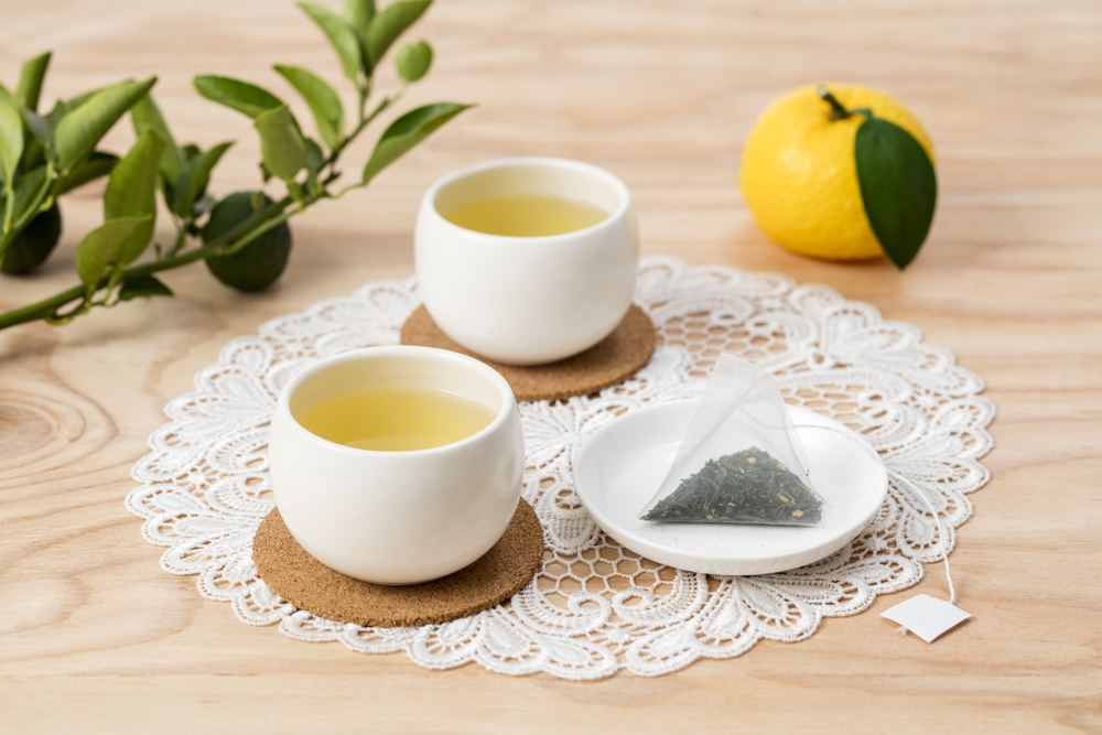 ゆず緑茶 手軽な三角ティーバッグ