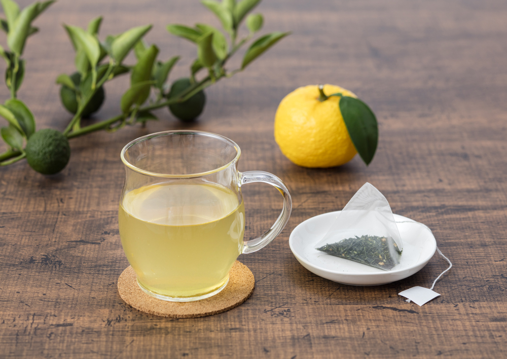ゆず緑茶 お湯でいれる場合